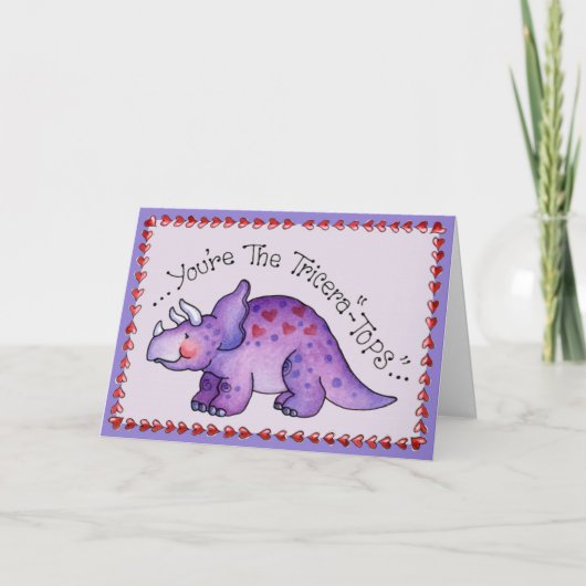 トリケラトプスのグリーティングカード カード (正面)