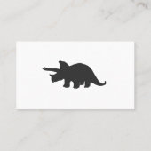 トリケラトプスのシルエット – 背景色を選択 名刺 (裏面)