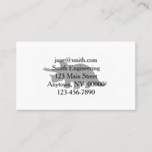 トリケラトプスのシルエット – 背景色を選択 名刺