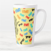 トリケラトプスは「ラー！」と言う カフェラテマグ (右)