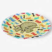 トリケラトプスは「ラー！」と言う ペーパープレート (アングル)