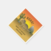 トリケラトプスダノオレンジイエローデザート誕生日 スタンダードカクテルナプキン (角)