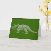 トリケラトプスハッピーバースデー カード (黄色い花)