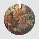 トリケラトプスフォレスト名前をカスタムするオーナメント オーナメント (裏面)