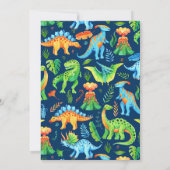 トリケラトプスボーイドノバースデーパーティーブルーズ 招待状 (裏面)