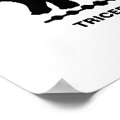 トリケラトプス恐竜のシルエット ポスター (角)