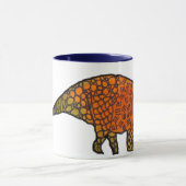 トリケラトプス恐竜の子供かわいいアートイラストレーション マグカップ (中央)