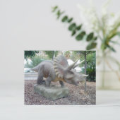 トリケラトプス恐竜はがき ポストカード (スタンド正面)