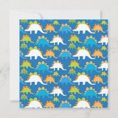 トリケラトプス恐竜バースデーパーティ招待状 招待状 (裏面)