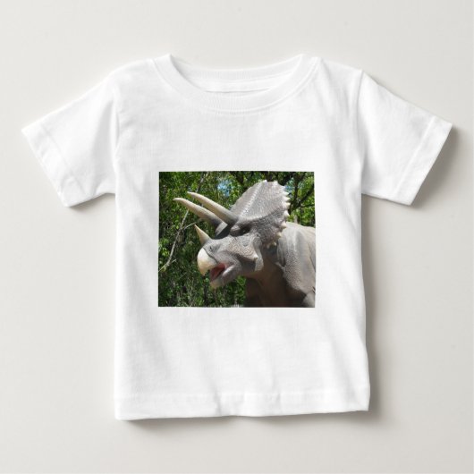 トリケラトプス恐竜 ベビーTシャツ (正面)