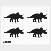 トリケラトプス恐竜。 長方形シール (シート)