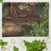 トリケラトプス森林 キッチンタオル (折り畳み)