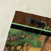 トリケラトプス森林 ビーチタオル (インサイチュ)