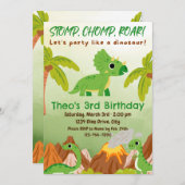 トリケラトプス誕生日招待状 招待状 (正面/裏面)