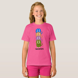 トリケラトプス カラフル かわいい カートゥーン Tシャツ