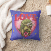 トリケラトプス ラブ パーソナライズ メッセージ ピロー (ブランケット)