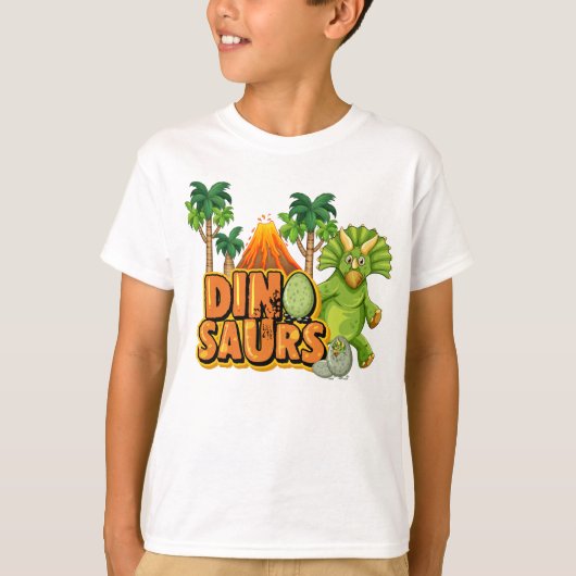 トリケラトプス 恐竜 Tシャツ (正面)