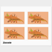 トリケラトプス 長方形シール (シート)