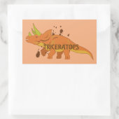 トリケラトプス 長方形シール (バッグ)