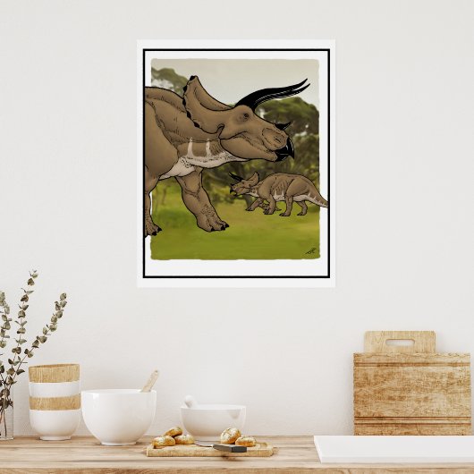 トリケラトプス#3 ポスター (キッチン)