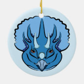 トリケラトプブルーキュート恐竜 セラミックオーナメント (裏面)