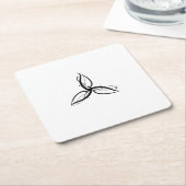 トリケートラオディンノースウィッカのシンボル スクエアペーパーコースター (アングル)