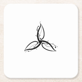 トリケートラオディンノースウィッカのシンボル スクエアペーパーコースター