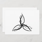 トリケートラオディンノースウィッカのシンボル 招待状 (正面/裏面)