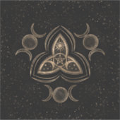 トリケートラトリプルムーンオーナメントウィズペンタグラム シール (正面)