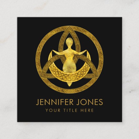 トリケートラムーン女神オーナメント スクエア名刺 (正面)