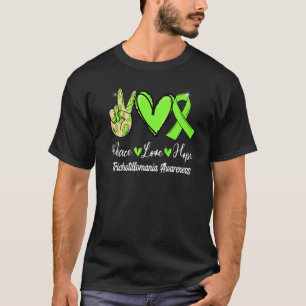 トリコチロマニア啓発 平和 愛 希望 ライムグリーン Tシャツ