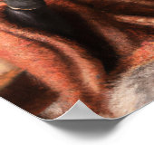 トリコットコートのタペストカップに眼鏡をかけたかわいいアライグマ ポスター (角)