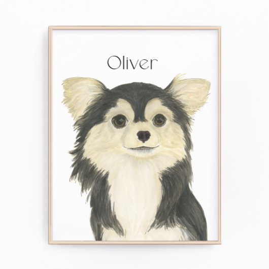 トリコパーソナライズされたールロングヘアチワワ フォトプリント