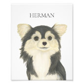 トリコパーソナライズされたールロングヘアチワワ フォトプリント (正面)