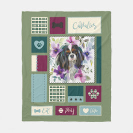 トリコラーカバリエ毛布 |中 フリースブランケット