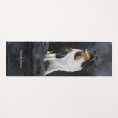 トリコラーラフポートレートオンブラック – ヨガ ヨガマット (正面(横))