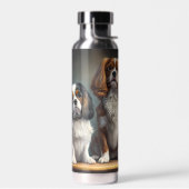 トリコラー・アンド・ブレンハイム・カバリエ・キング・チャールズ ウォーターボトル (左面)