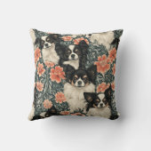 トリコロラチワハスウィリアムスタイルフローラ クッション (裏面)