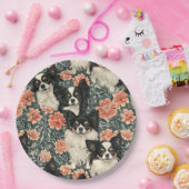 トリコロラチワハスウィリアムスタイルフローラ ペーパープレート (パーティー)