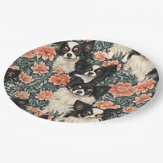 トリコロラチワハスウィリアムスタイルフローラ ペーパープレート (アングル)