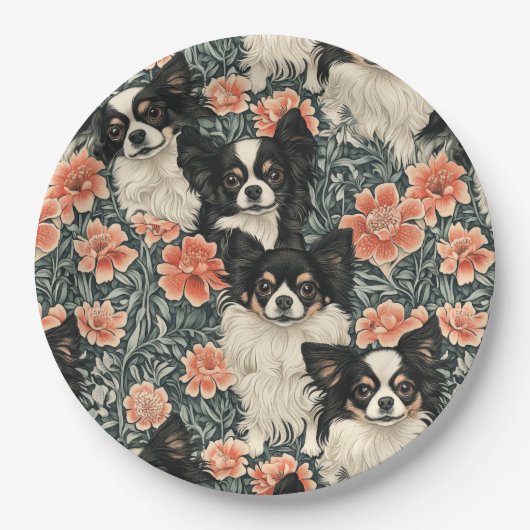 トリコロラチワハスウィリアムスタイルフローラ ペーパープレート (正面)