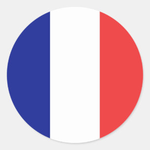 トリコローフランスの国旗 ラウンドシール