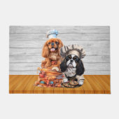 トリコロールとルビー料理シェフ ドアマット (正面)