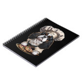 トリコロール料理シェフカバリエシャルルスパニエル犬 ノートブック (左側)