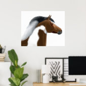 トリコ絵を描ロー馬ポートレートプリント ポスター (ホームオフィス)