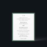 トリシャエメラルドグリーンバジェット結婚式招待状<br><div class="desc">モダン結婚式招待状はserifとscriptフォントでクリーンなデザインを搭載。</div>
