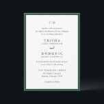 トリシャエメラルドグリーン結婚モダンズ 招待状<br><div class="desc">モダン結婚式招待状はserifとscriptフォントでクリーンなデザインを搭載。</div>