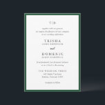 トリシャエメラルドグリーン結婚モダンズ 招待状<br><div class="desc">モダン結婚式招待状はserifとscriptフォントでクリーンなデザインを搭載。</div>