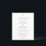 トリシャセージグリーンバジェット結婚式招待状<br><div class="desc">モダン結婚式招待状はserifとscriptフォントでクリーンなデザインを搭載。</div>