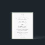 トリシャセージグリーンバジェット結婚式招待状<br><div class="desc">モダン結婚式招待状はserifとscriptフォントでクリーンなデザインを搭載。</div>